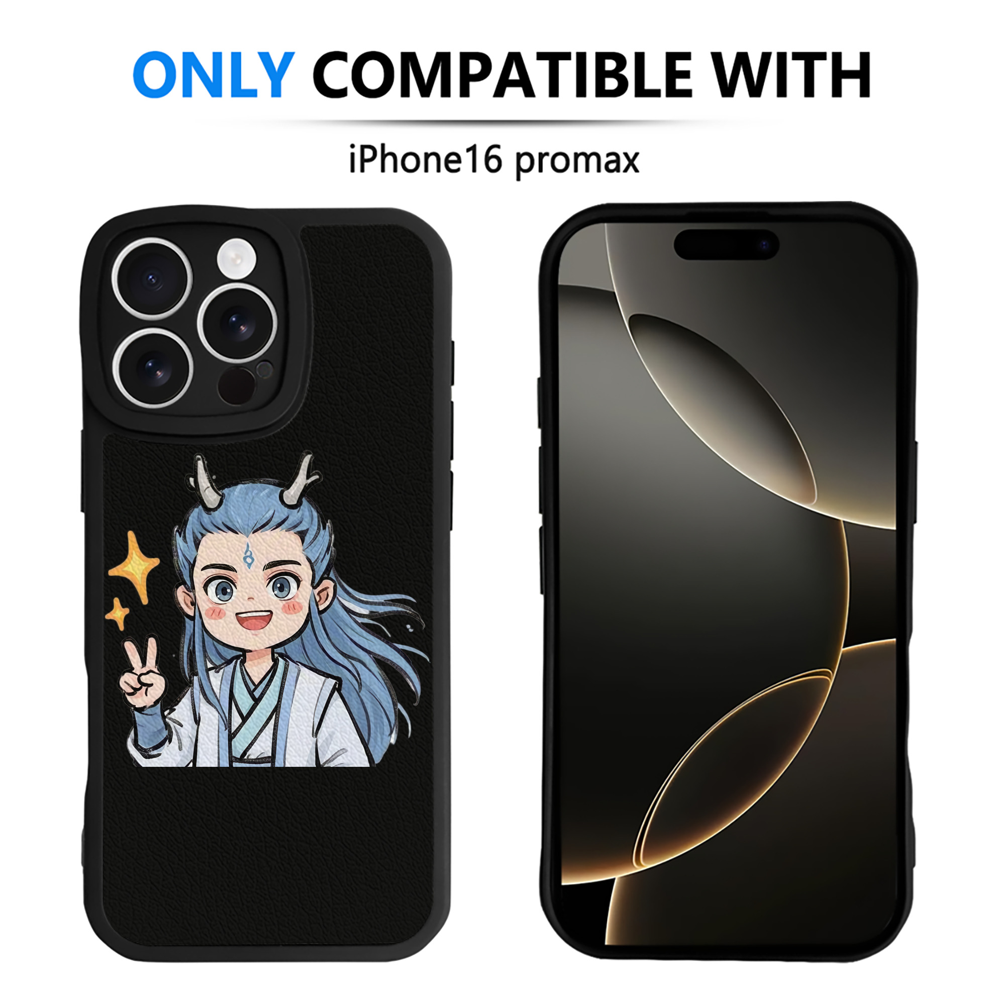 （画像用） Ne Zha 2 ナタ 魔童の大暴れ 【iPhone 16シリーズ対応】シリコンスマホケース（レザー調） 材質：シリコン